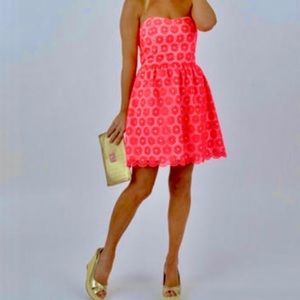 Lilly Pulitzer Payton Pinwheel Neon Hot Pink Dress